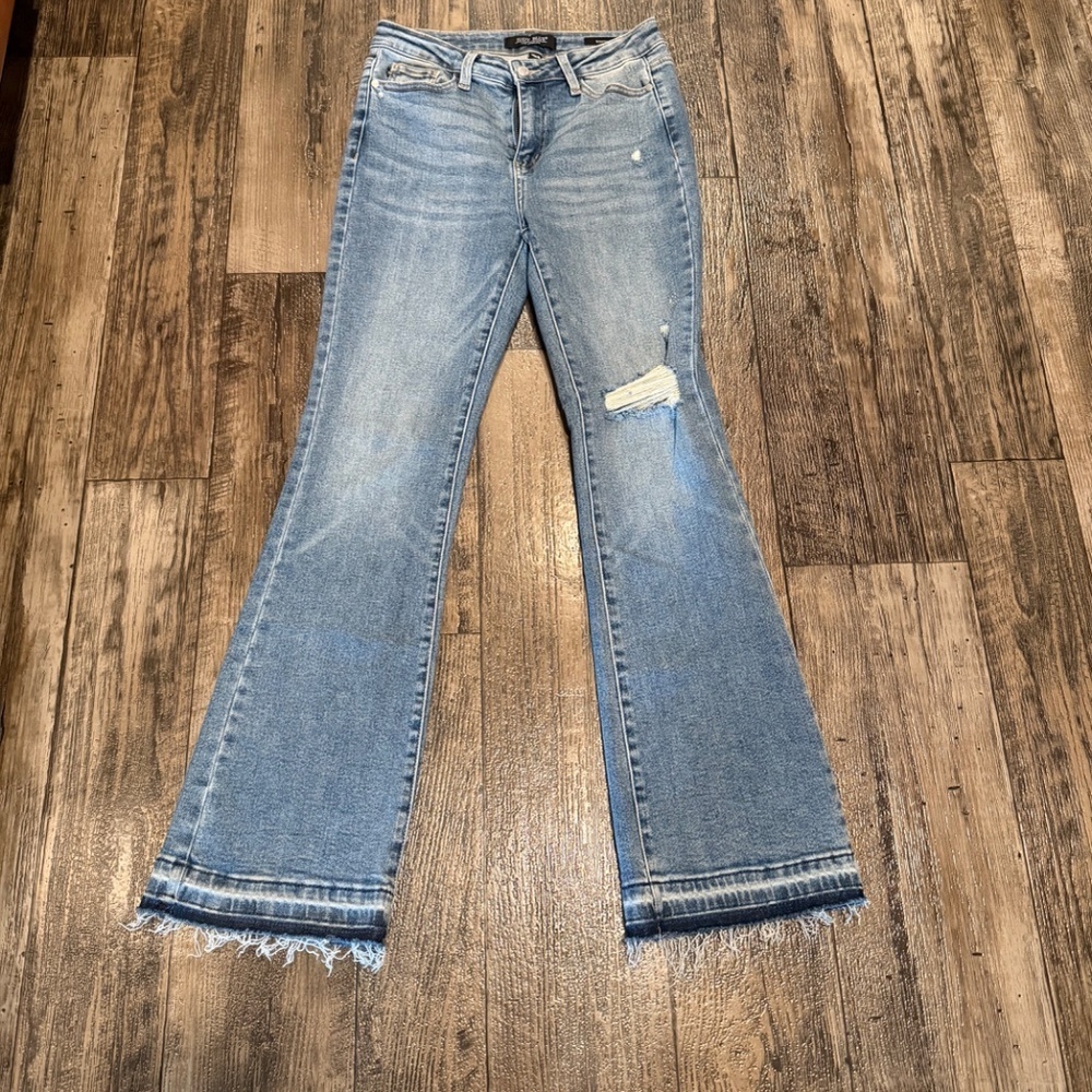 Judy Blue Mid Rise Destroy & Released Hem bootcut Jeans, 3/26/NWT - Picture 9 of 9